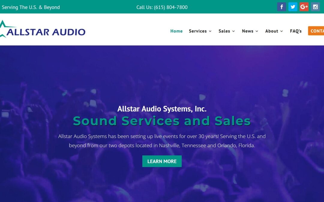 Allstar Audio WordPress Website Redesign Project