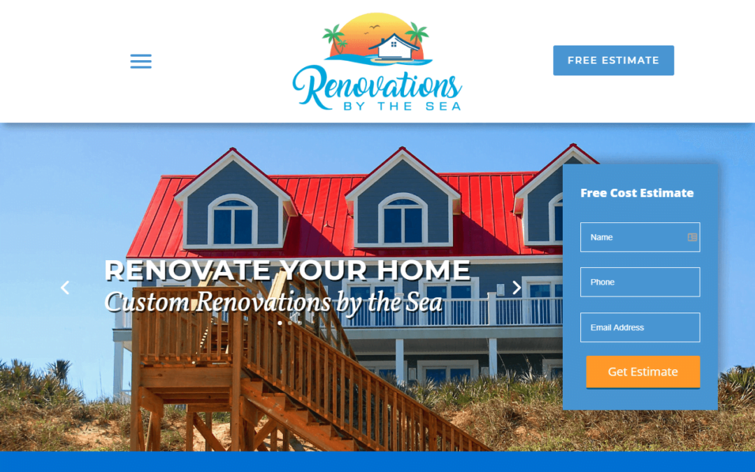 Custom Renovations by the Sea Website Design Project