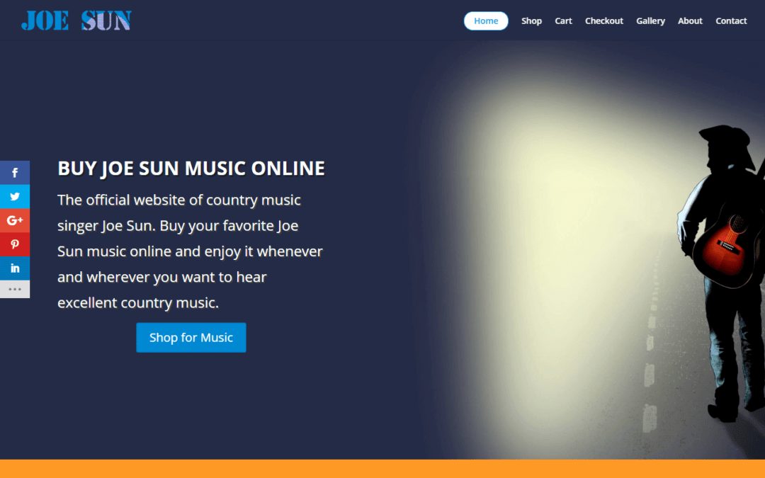 Joe Sun Music WordPress Website Design Project