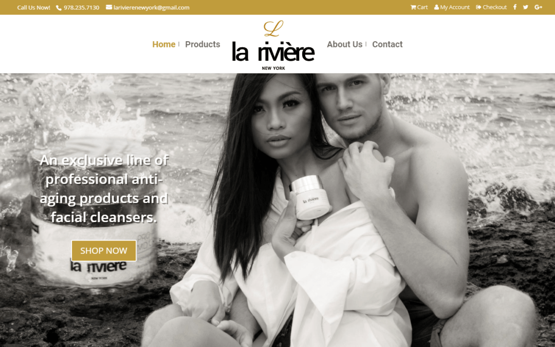 la rivière New York WordPress Shopping Cart Website Design