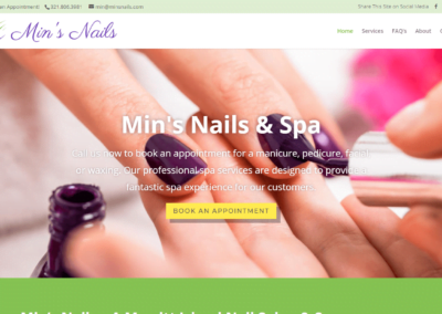 Min’s Nails WordPress Website Design