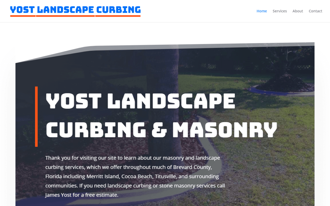 Yost Landscape Curbing WordPress Website Design Project