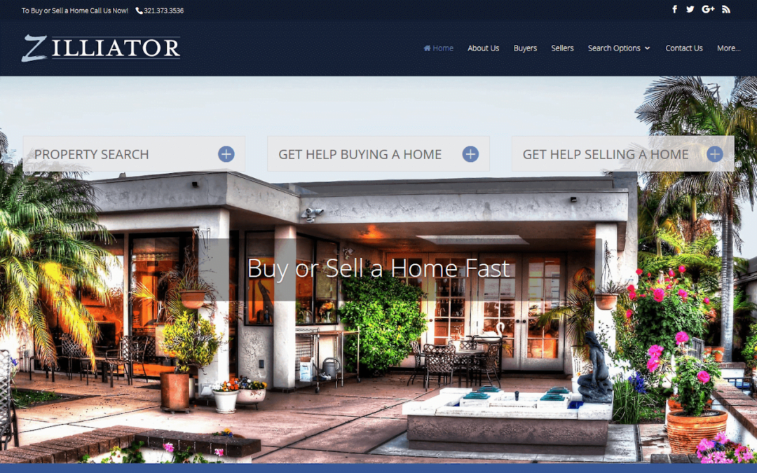 Zilliator Real Estate Professionals IDX Website Design Project