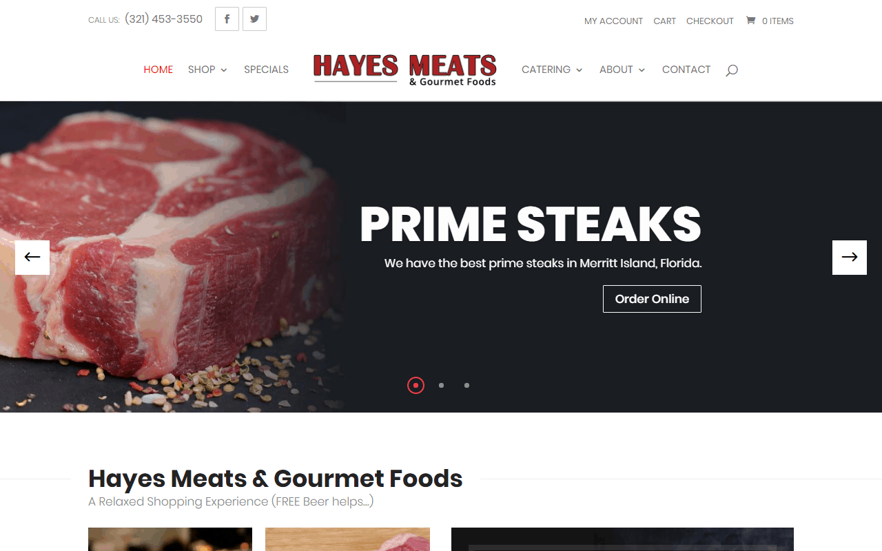 Hayes Meats WooCommerce Online Store Website Design