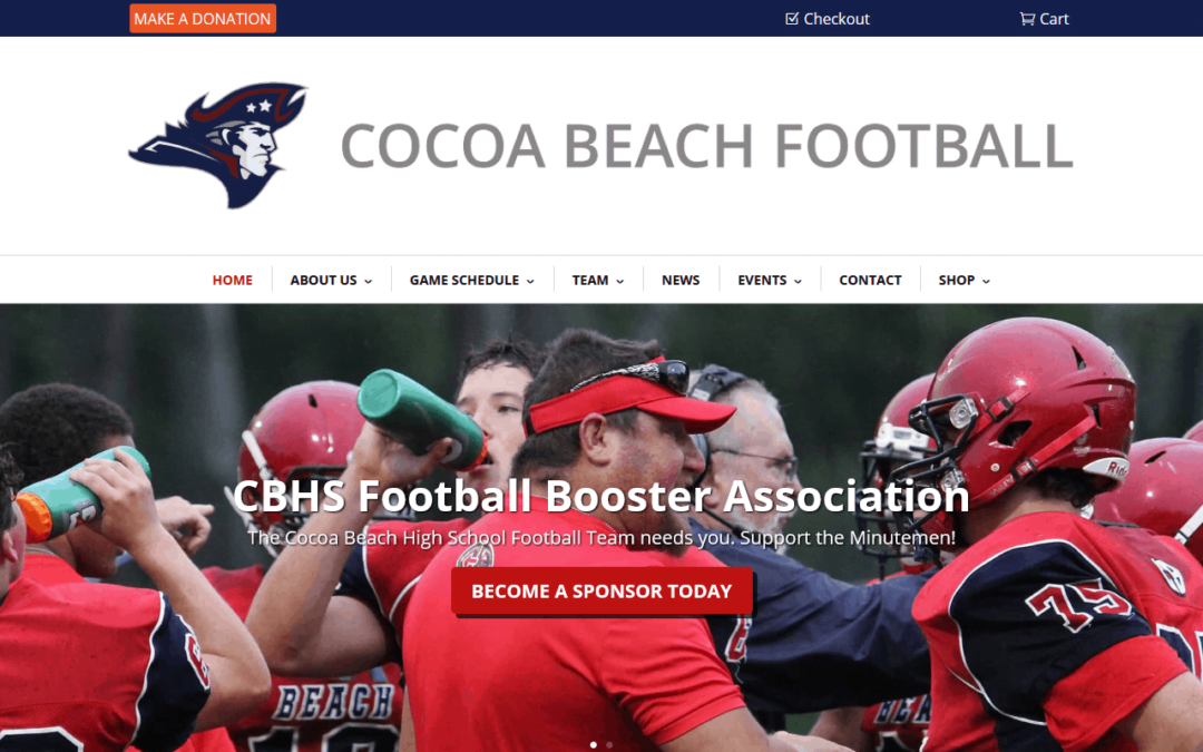 Cocoa Beach High School Football Website Redesign Project