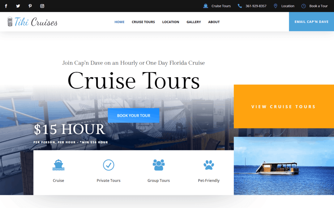 Tiki Cruises WordPress Website Design