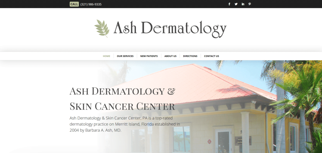 Ash Dermatology WordPress Website Design Project