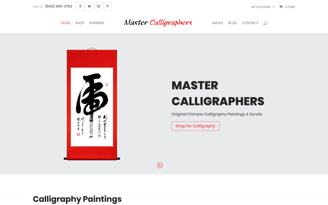 Master Calligraphers WooCommerce Shopping Cart Website