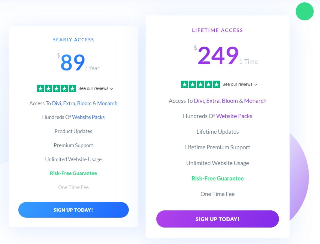 Elegant Themes Membership Pricing Plans
