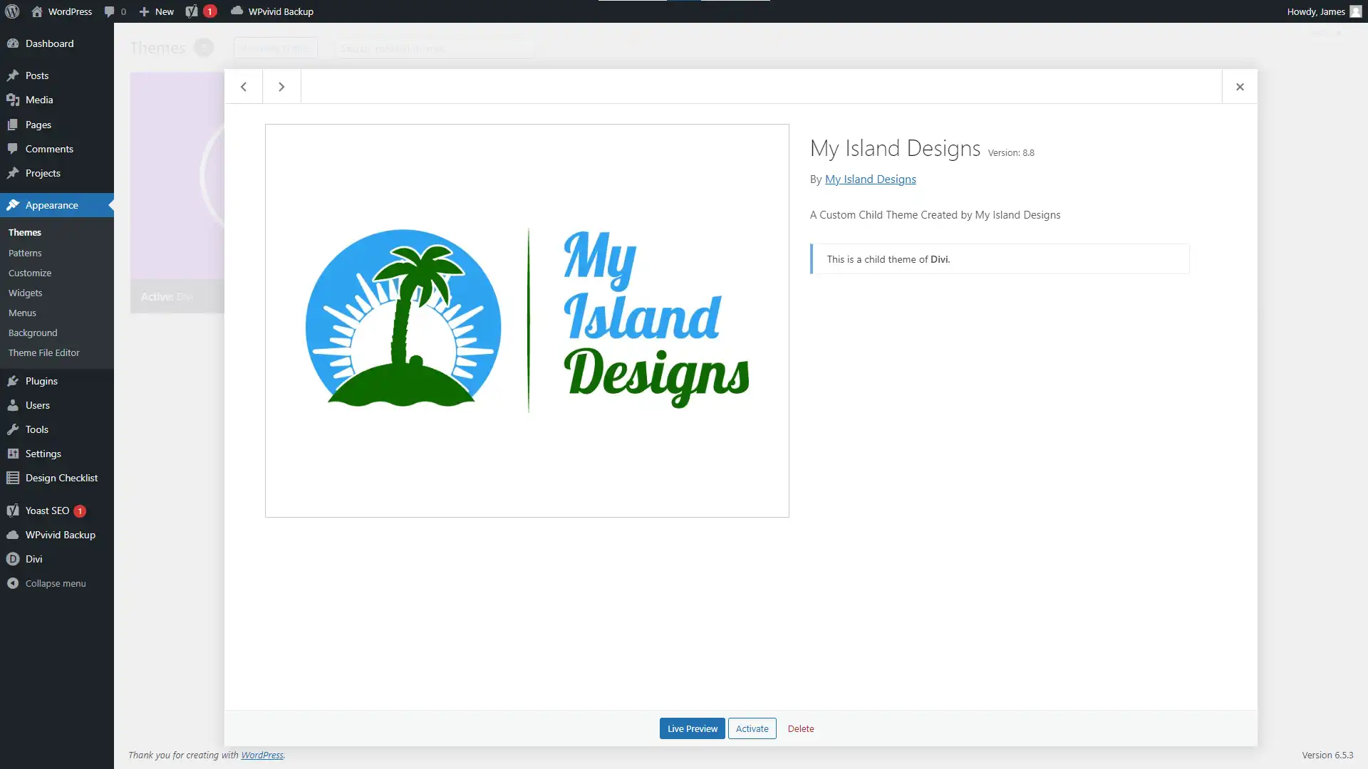 My Island Designs WordPress Child Theme My Island Designs WordPress Child Theme